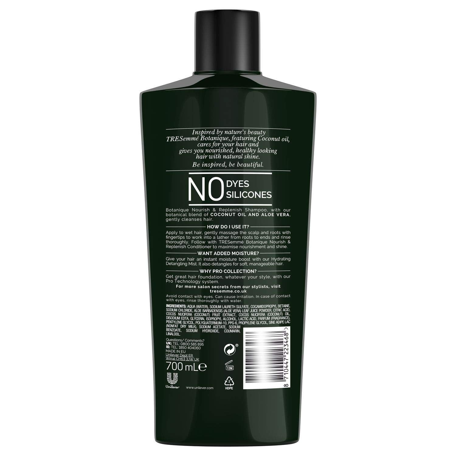  شامپو ترزمی Tresemme مدل بوتانیک Botanique سبز 700 میل 