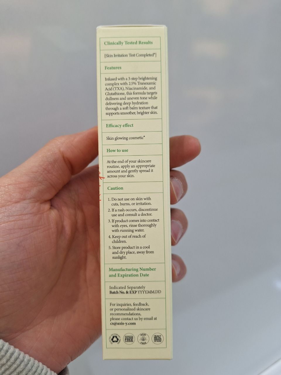  کرم ترانگزامیک اسید 2.5 % اکسیس وای ضد لک و روشن کننده پوست AXIS-Y TXA 2.5% Intensive Brightening Cream 