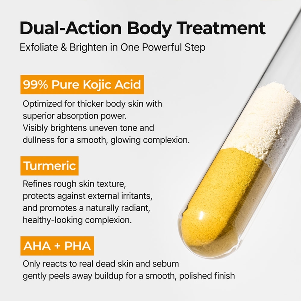  اسپری پیل شات کوجیک اسید دکتر ملاکسین لایه بردار و روشن کننده بدن Dr.Melaxin Peel Shot Exfoliating Kojic Acid Turmeric S 