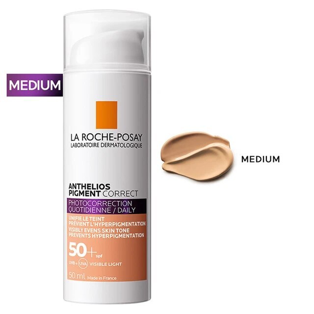  کرم ضد آفتاب رنگی +SPF50 آنتلیوس پیگمنت کارکت لاروش پوزای (رنگ medium) 