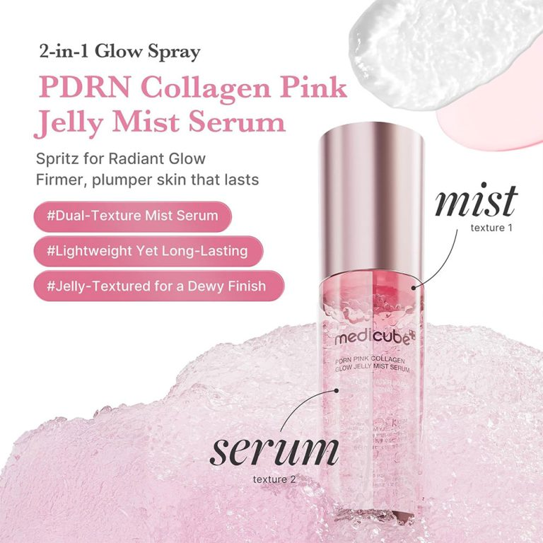  میست سرم ژلی PDRN و کلاژن مدی کیوب روشن کننده و جوانساز پوست Medicube PDRN Pink Collagen Glow Jelly Mist Serum 