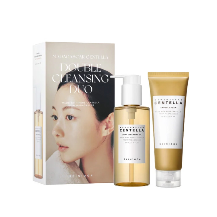 پک دوتایی شوینده روغنی و فوم آمپولی س نتلا ماداگاسکار اسکین 1004 SKIN1004 Madagascar Centella Double Cleansing Duo
