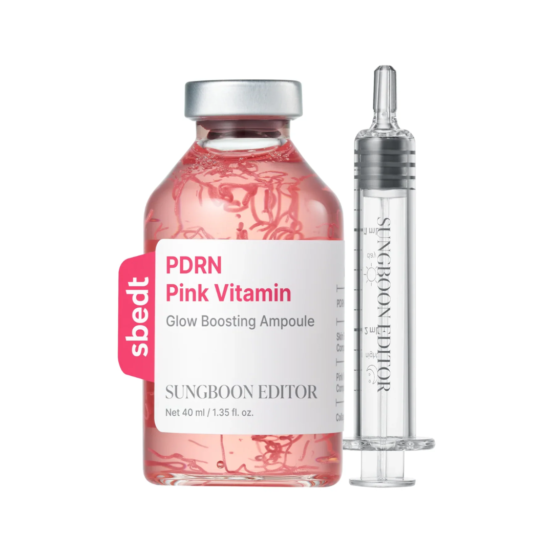  آمپول ویتامینه PDRN سانگ بون ادیتور روشن کننده و جوانساز پوست SUNGBOON EDITOR PDRN Pink Vitamin Glow Boosting Ampoule 