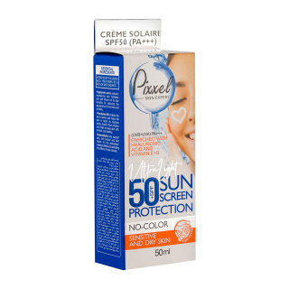  کرم ضد آفتاب پیکسل پوست خشک و حساس 50 میل SPF50 بدون رنگ 