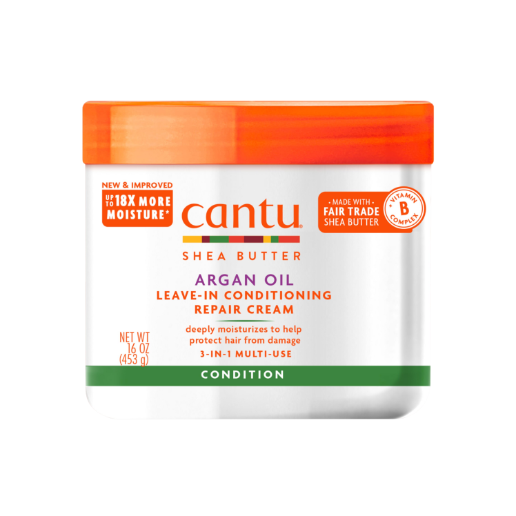 Cantu Shea Butter Argan Oil Leave-In Conditioning Repair Cream  روغن آرگان 3 در 1 کانتو 