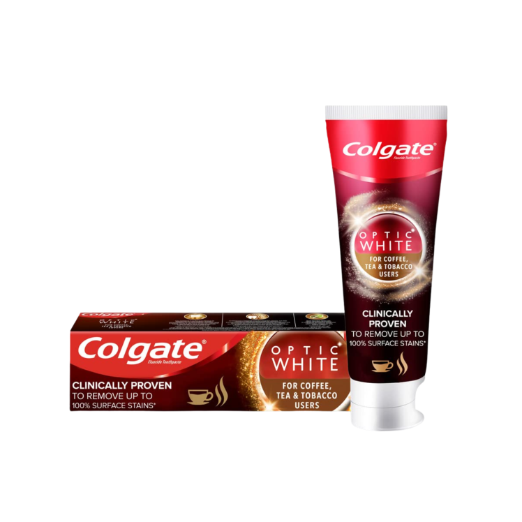 خمیردندان سفیدکننده اپتیک وایت کلگیت colgate optic white for coffee
