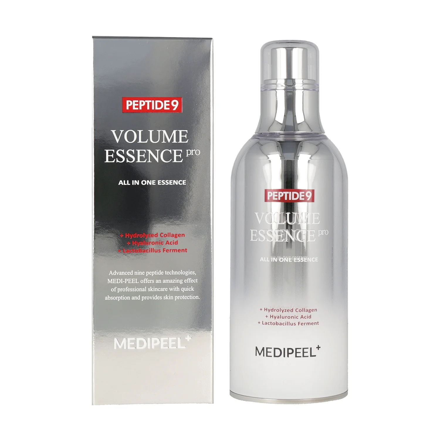  اسنس ضد چروک کمپلکس 9 پپتاید مدی پیل حجم دهنده و آبرسان قوی پوست Medi-Peel All in One Peptide 9 Volume Essence 