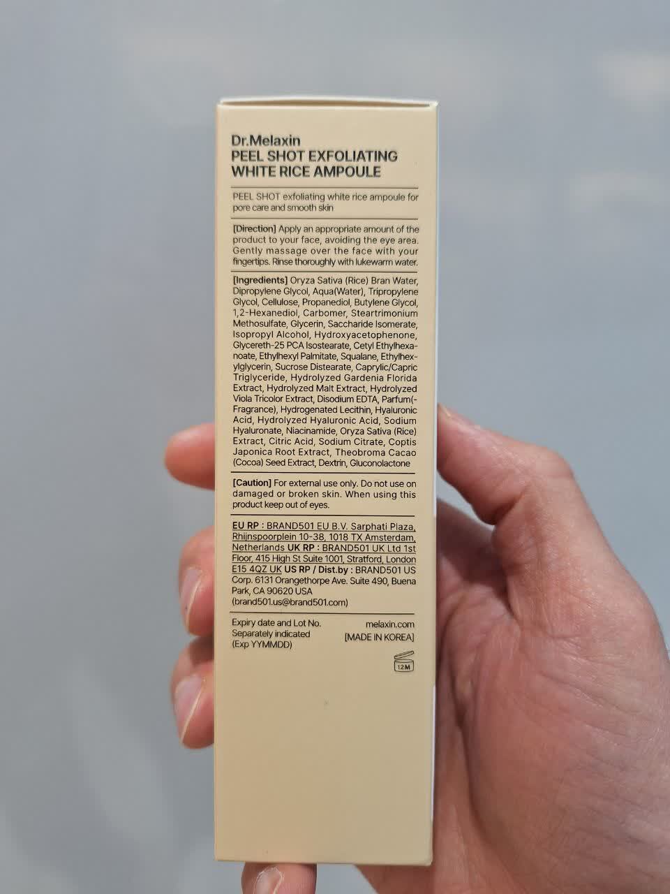  آمپول پیل شات برنج دکتر ملاکسین لایه بردار و روشن کننده پوست Dr.Melaxin Peel Shot Glow White Rice Peeling Ampoule 
