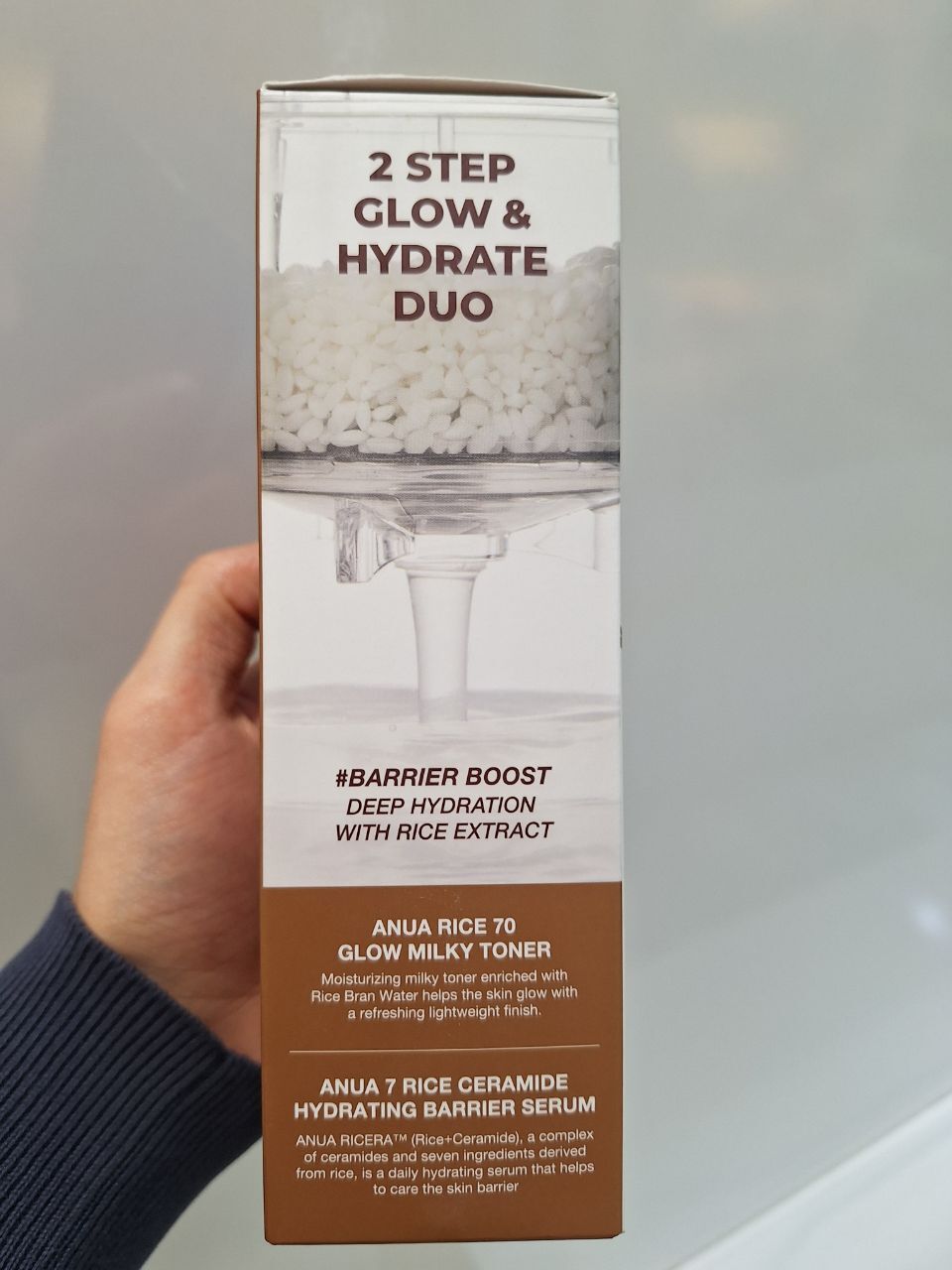 پک برنج آنوا شامل سرم برنج و تونر برنج آنوا