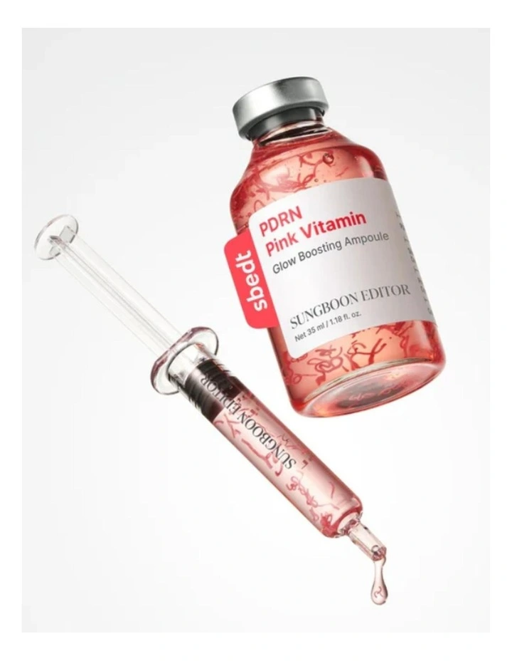  آمپول ویتامینه PDRN سانگ بون ادیتور روشن کننده و جوانساز پوست SUNGBOON EDITOR PDRN Pink Vitamin Glow Boosting Ampoule 