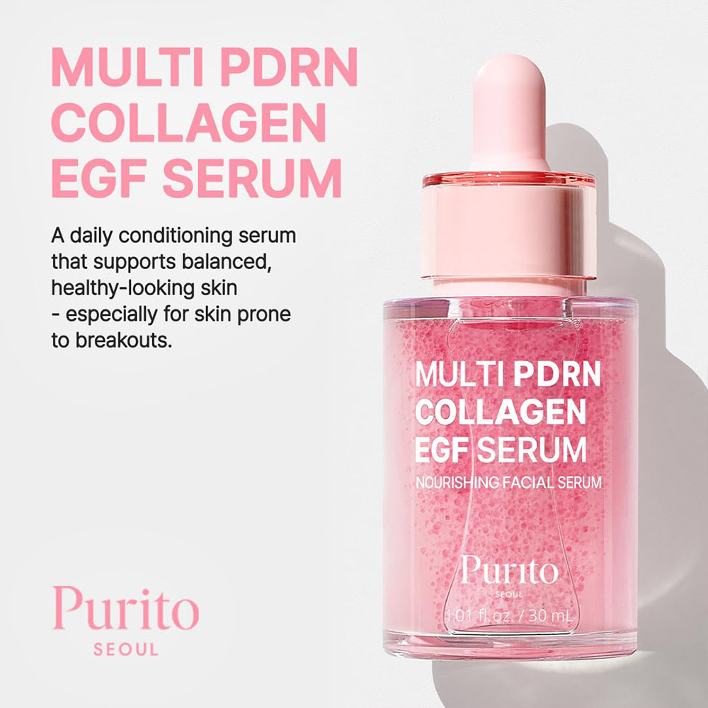  سرم مولتی PDRN کلاژن و EGF پیوریتو ضد چروک و جوانساز، ترمیم و تقویت پوست Purito SEOUL Multi PDRN Collagen EGF Serum 
