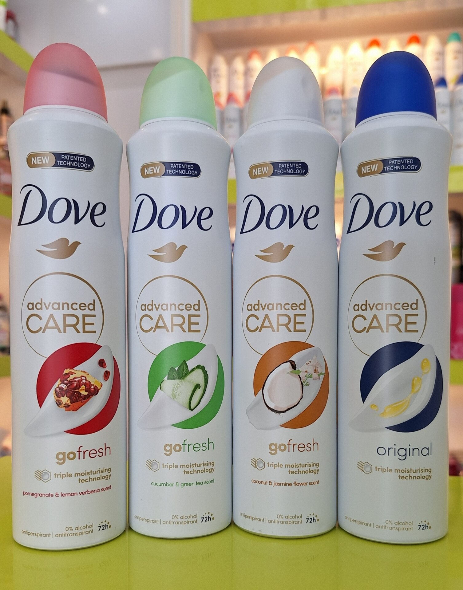  اسپری بدن ضدتعریق 72 ساعته داو از لاین advanced care حجم 250 میل 