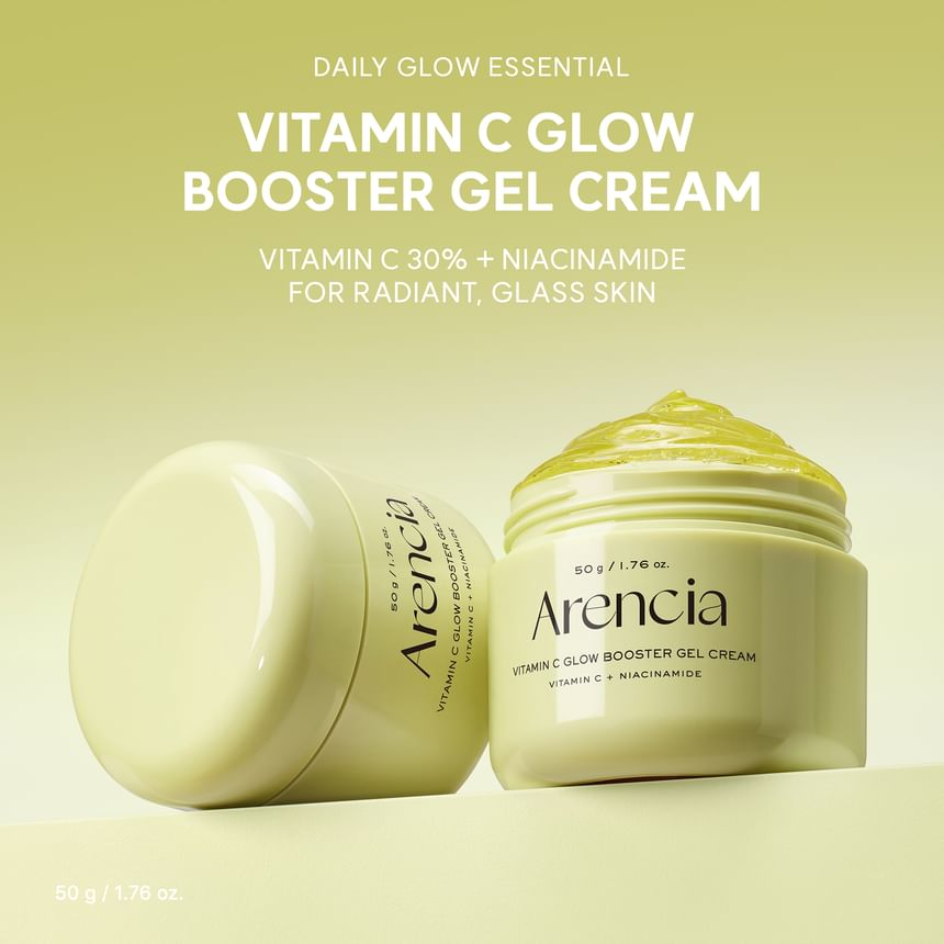  ژل کرم بوستر شات ویتامین سی آرنسیا آبرسان و روشن کننده قوی تیرگی ها Arencia Vitamin C Glow Booster Gel Cream 