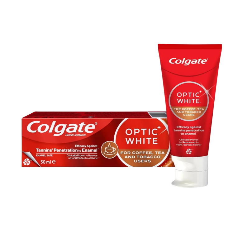 خمیردندان سفیدکننده اپتیک وایت کلگیت colgate optic white for coffee