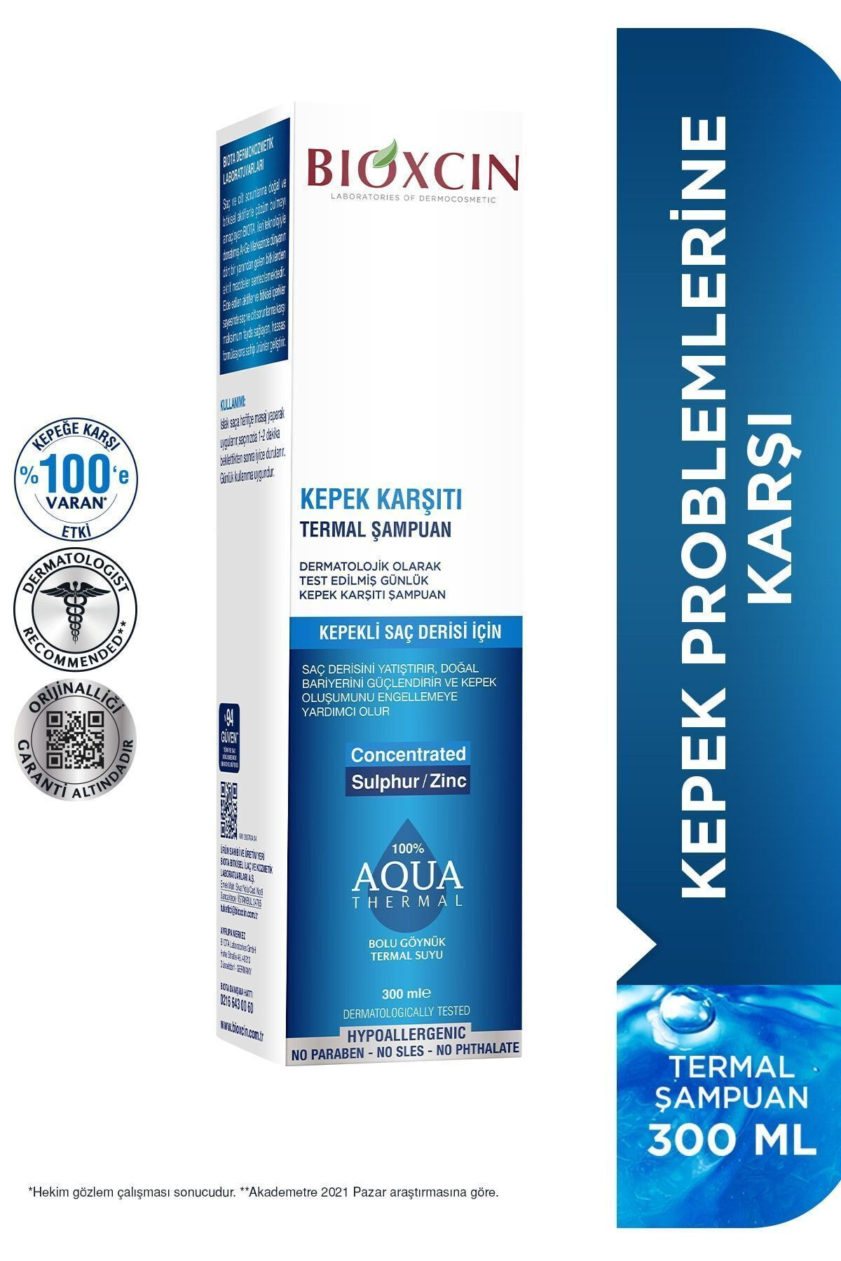  شامپو ضد شوره بیوکسین مدل AQUA THERMAL حجم 300 میل 