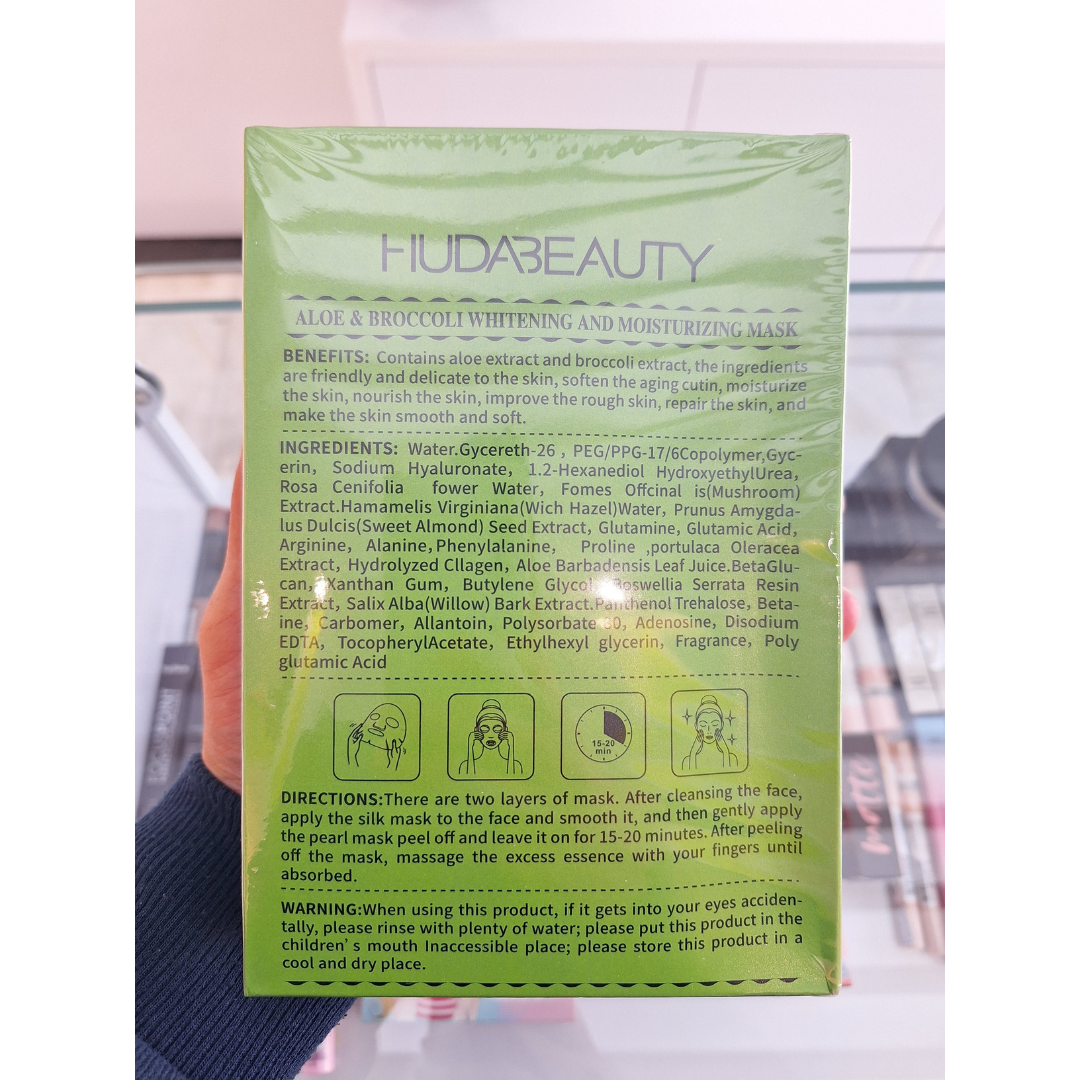  facial mask aloe and broccoli huda beauty 