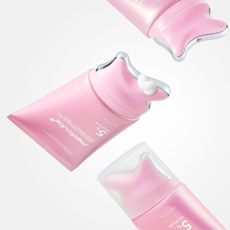  کرم گواشا مدی کیوب ضد چروک و فرم دهنده گردن حاوی کلاژن، PDRN و 5%ولوفیلین medicube PDRN Collagen Gua Sha Neck Wrinkle Cr 