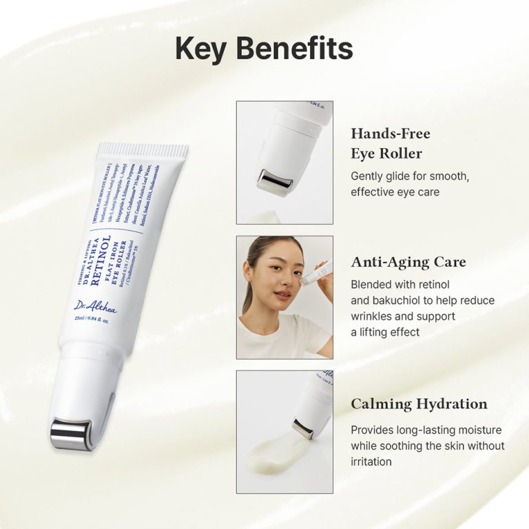  دور چشم رولی رتینول دکتر التیا ضد چروک و جوانساز پوست Dr.Althea Retinol Flat Iron Eye Roller 