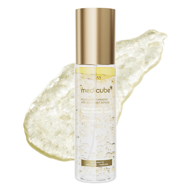 میست سرم ژلی کوجیک اسید و زردچوبه مدی کیوب روشن کننده و تسکین دهنده پوست Medicube Kojic Acid Turmeric Vita Jelly Mist Se