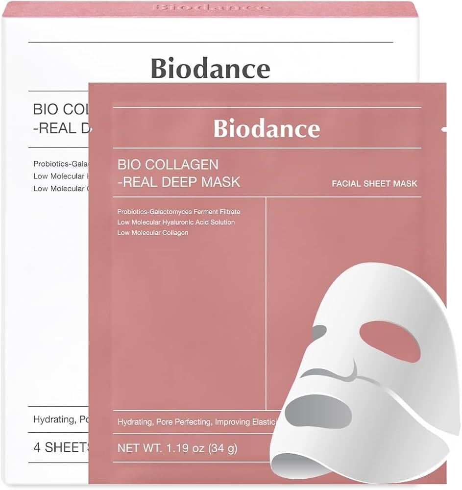  ماسک ورقه ای بایودنس مدل Bio Collagen - پک 4 عددی 