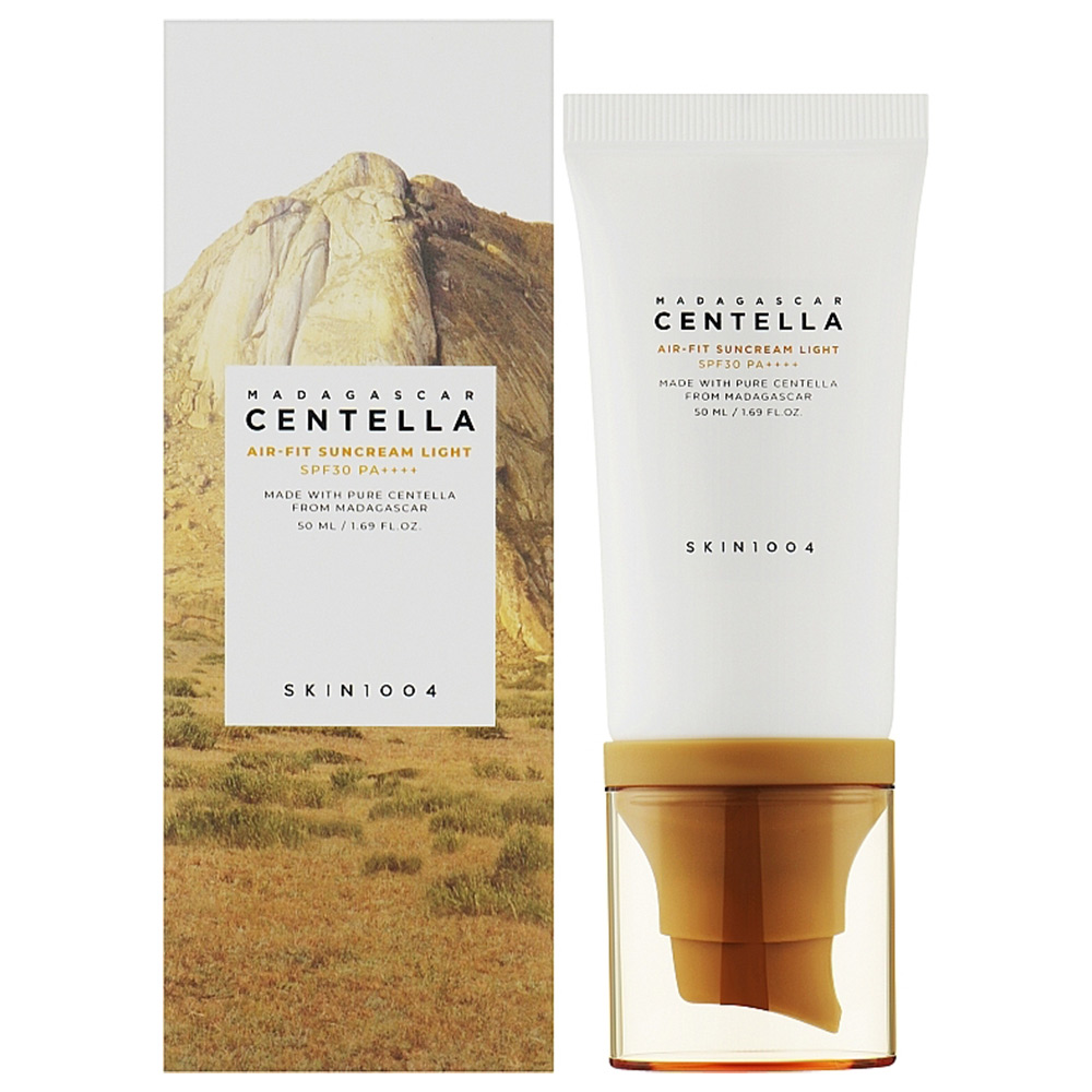  کرم ضد آفتاب سنتلا ماداگاسکار مدل ایر فیت اسکین 1004 SKIN1004 Madagascar Centella Air-fit Suncream Light 50ml 