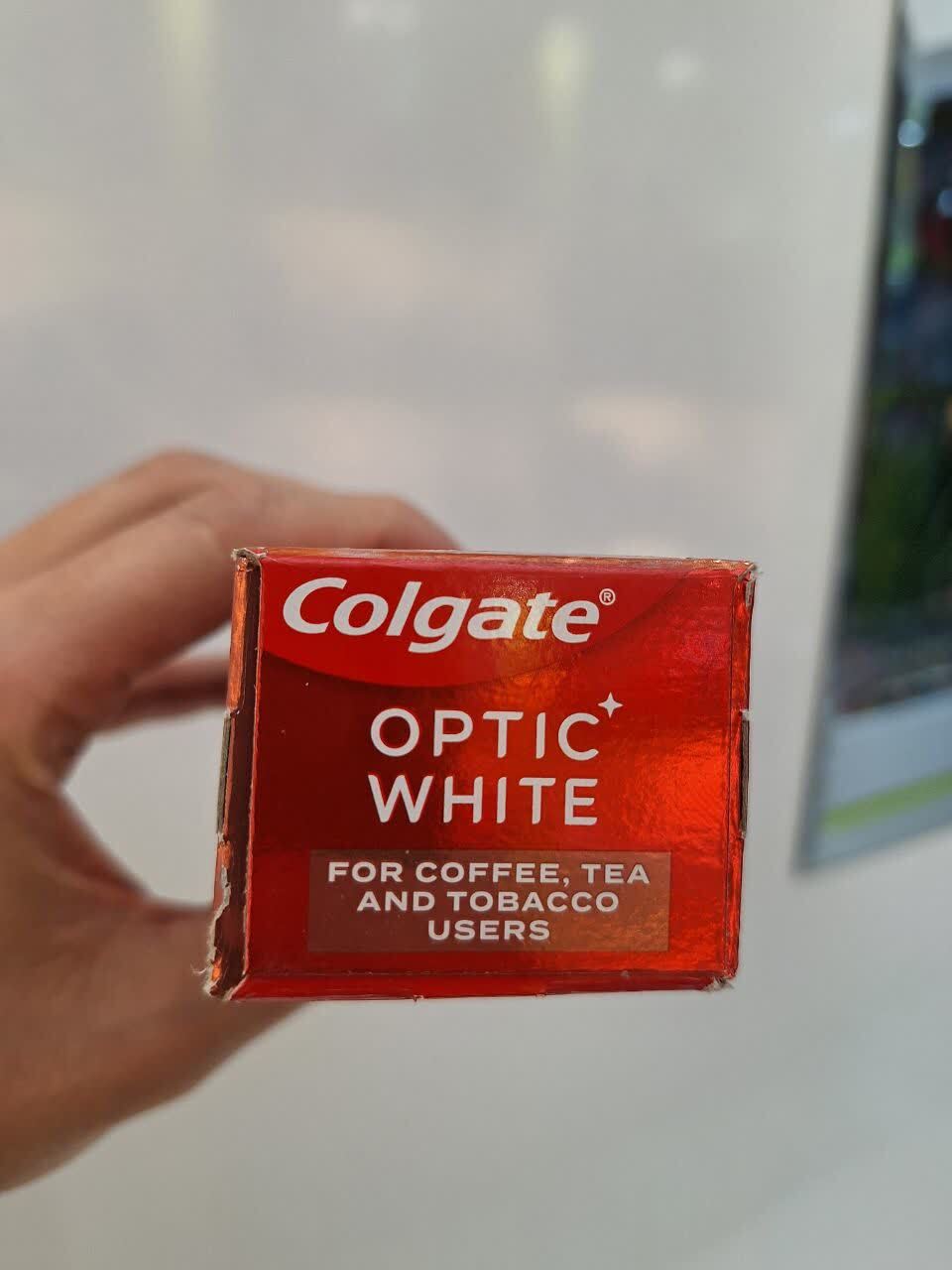 خمیردندان سفیدکننده اپتیک وایت کلگیت colgate optic white for coffee