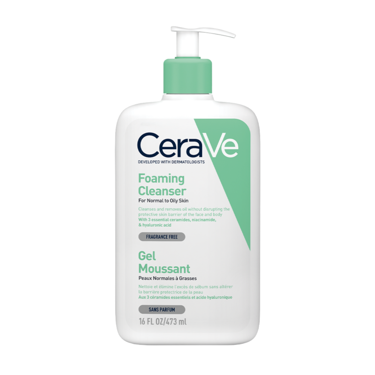 فوم شوینده سراوی Cerave پوست نرمال تا چرب اصل طرح جدید 473 میل