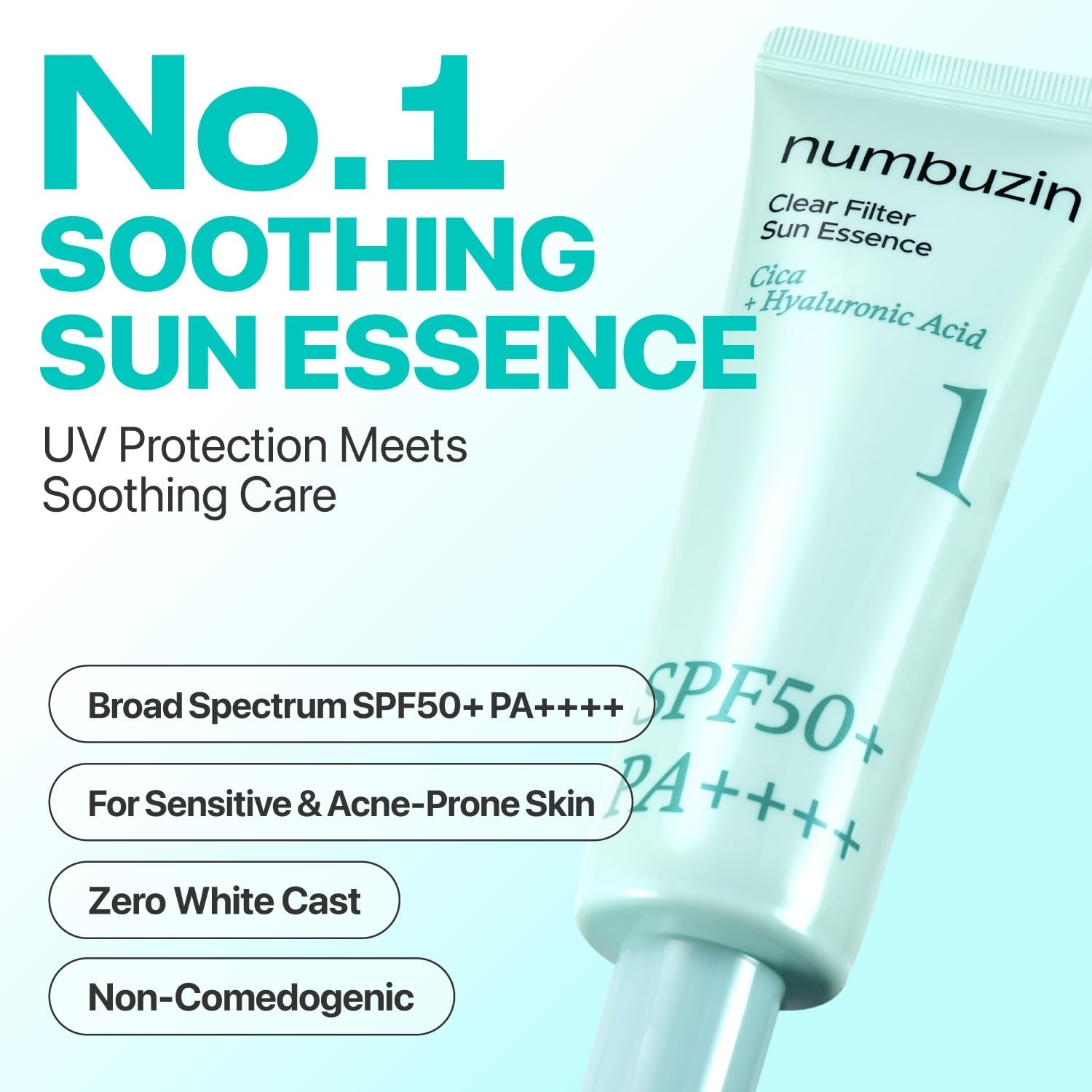 اسنس ضد آفتاب تسکین دهنده و روشن کننده شماره 1 نامبوزین Numbuzin No 1. Clear Filter Sun Essence
