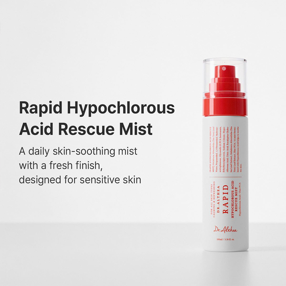  میست تسکین دهنده و ضد جوش هیپوکلروس اسید و زینک دکتر التیا Dr. Althea Rapid Hypochlorous Acid Rescue Mist 