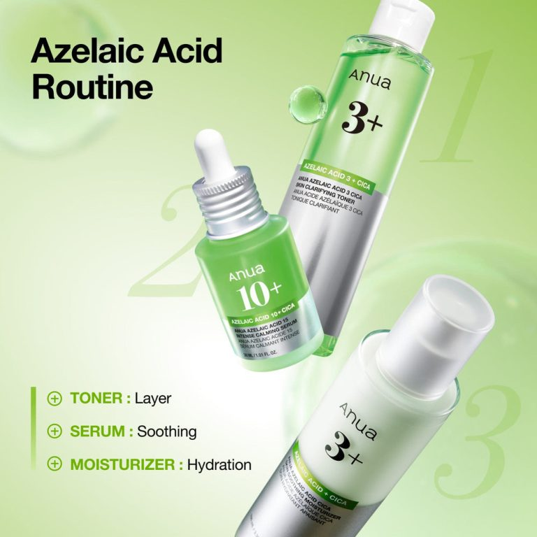  لوسیون مرطوب کننده آزلائیک اسید و سیکا آنوا تسکین دهنده، ضد جوش و ضد التهاب Anua Azelaic Acid Cica Skin Soothing Moistur 