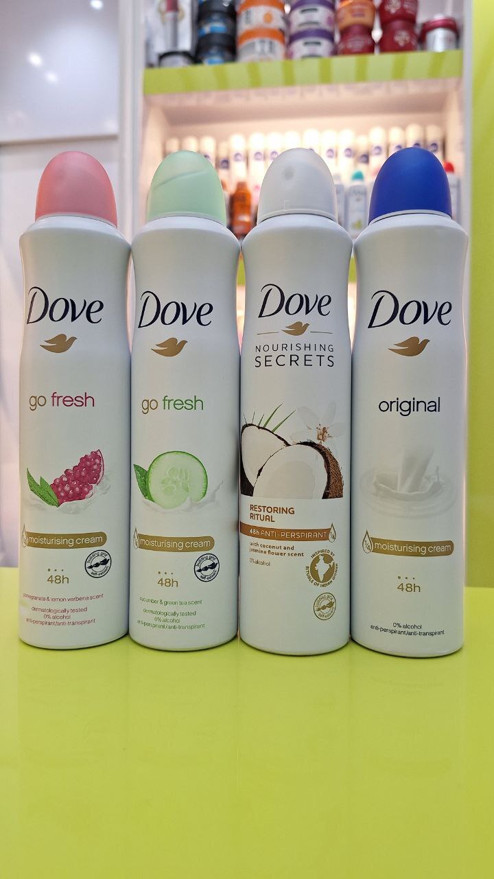  اسپری ضدتعریق زنانه داو ساخت انگلستان (UK) حجم 250 میلی لیتر 