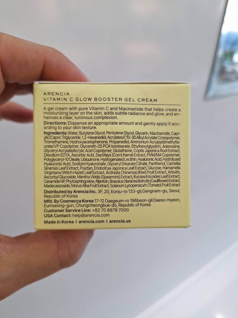  ژل کرم بوستر شات ویتامین سی آرنسیا آبرسان و روشن کننده قوی تیرگی ها Arencia Vitamin C Glow Booster Gel Cream 