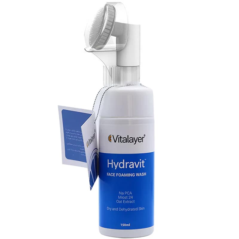  فوم شستشوی صورت ویتالیر مدل Hydravit مناسب پوست خشک حجم 150 میل 