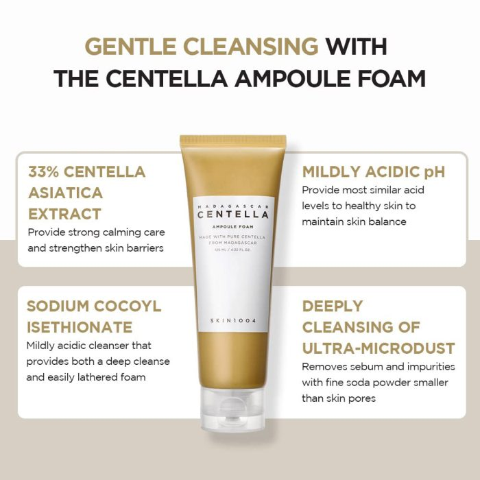  پک دوتایی شوینده روغنی و فوم آمپولی س نتلا ماداگاسکار اسکین 1004 SKIN1004 Madagascar Centella Double Cleansing Duo 