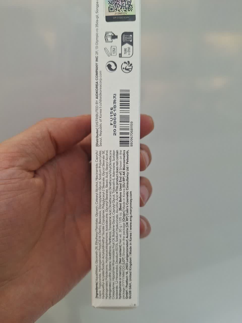  کرم دور چشم ضد لک و روشن کننده گلوتاتیون و ترانگزامیک اسید مری اند می Mary & May Tranexamic Acid+ Glutathion Eye Cream 3 