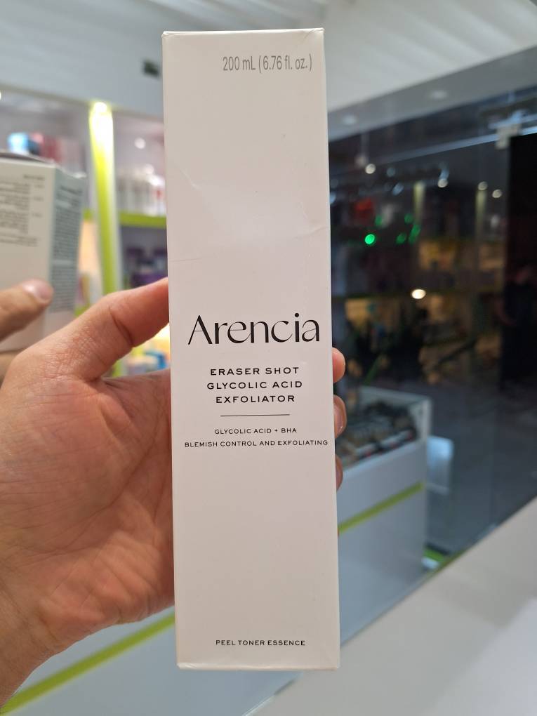  تونر لایه‌بردار و روشن کننده گلیکولیک اسید آرنسیا اریزر شات Arencia Eraser Shot Glycolic Acid Exfoliator 