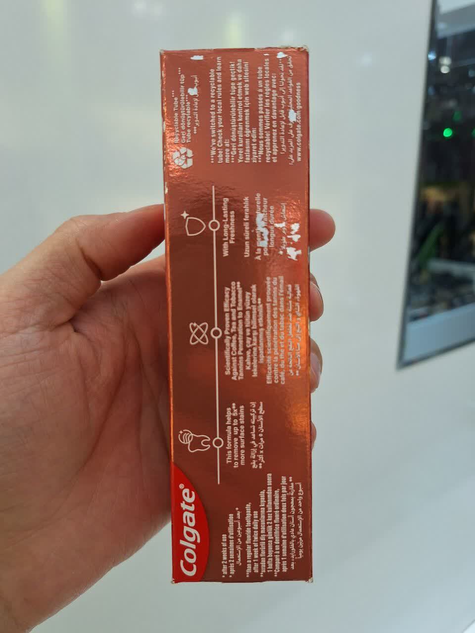خمیردندان سفیدکننده اپتیک وایت کلگیت colgate optic white for coffee