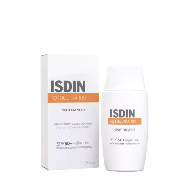 ISDIN Fotoultra 100 Spot Prevent  ضد آفتاب اسپات پریونت ایزدین اورجینال حجم 50 میل