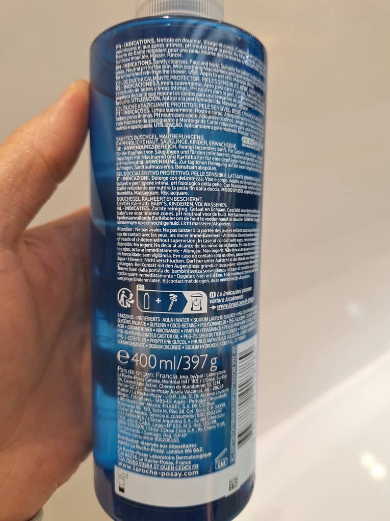 ژل شوینده پوست خشک لییکار لاروش پوزای حجم 400 میل