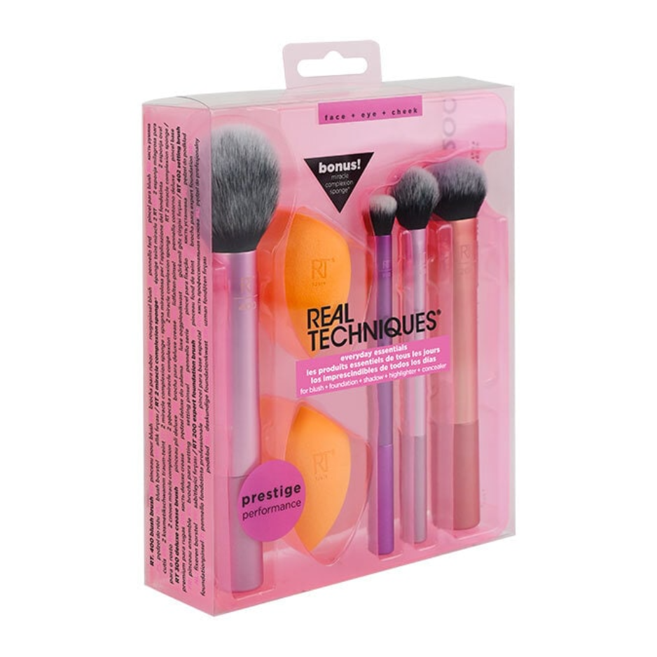  ست براش و پد آرایشی ریل تکنیک مدل دو‌ پد (6 عددی) 