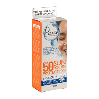  کرم ضد آفتاب بی رنگ پیکسل مدل Oily Acne Prone Skin با SPF50 مناسب پوست چرب حجم 50 میلی لیتر 