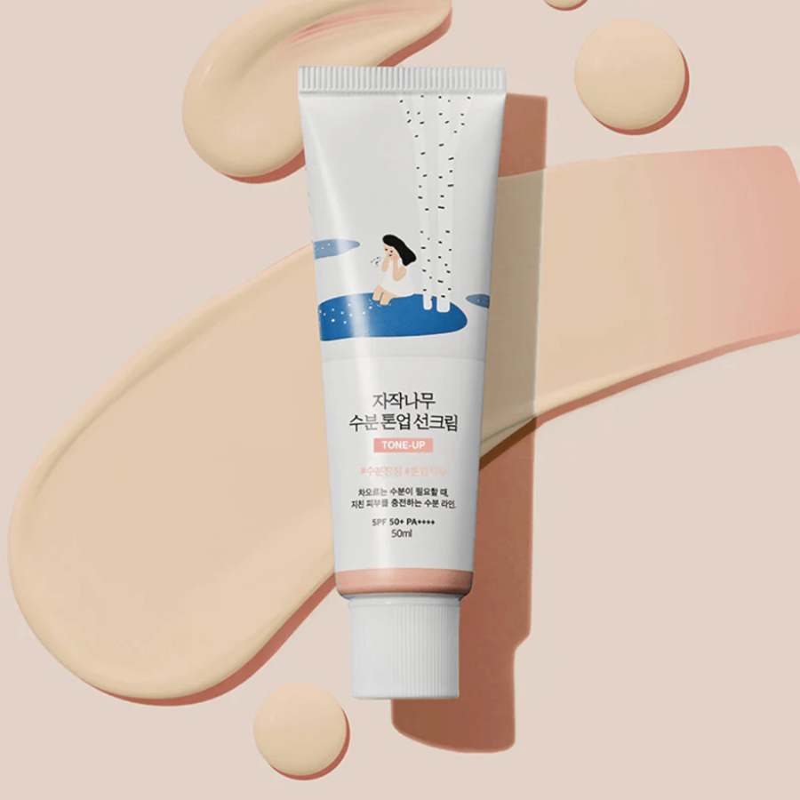  کرم ضد آفتاب تون آپ تسکین دهنده و مرطوب کننده شیره توس راندلب Round Lab Birch Juice Moisturizing Tone-up Sunscreen 