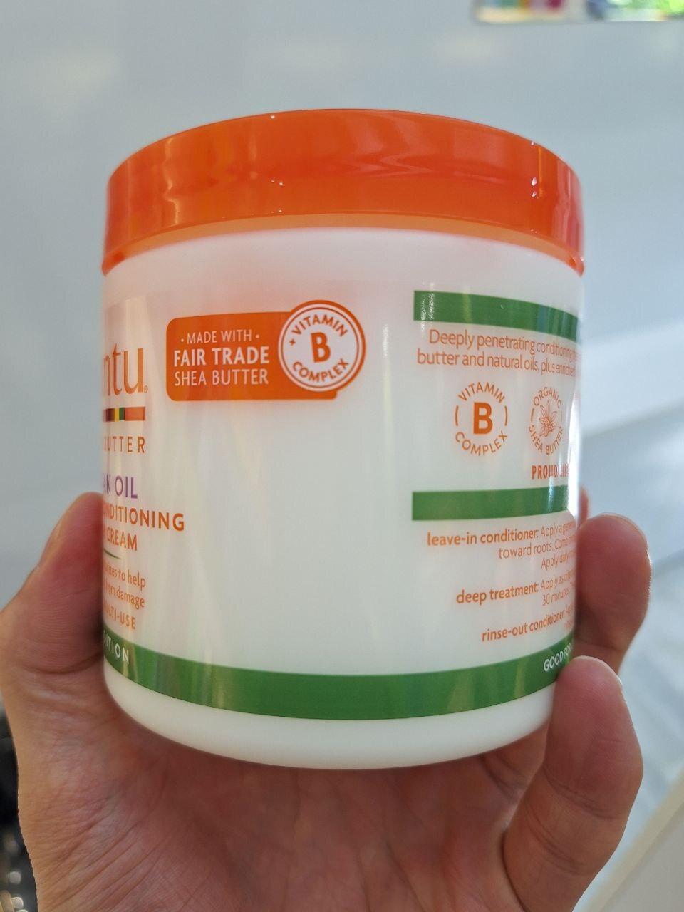  Cantu Shea Butter Argan Oil Leave-In Conditioning Repair Cream  روغن آرگان 3 در 1 کانتو  
