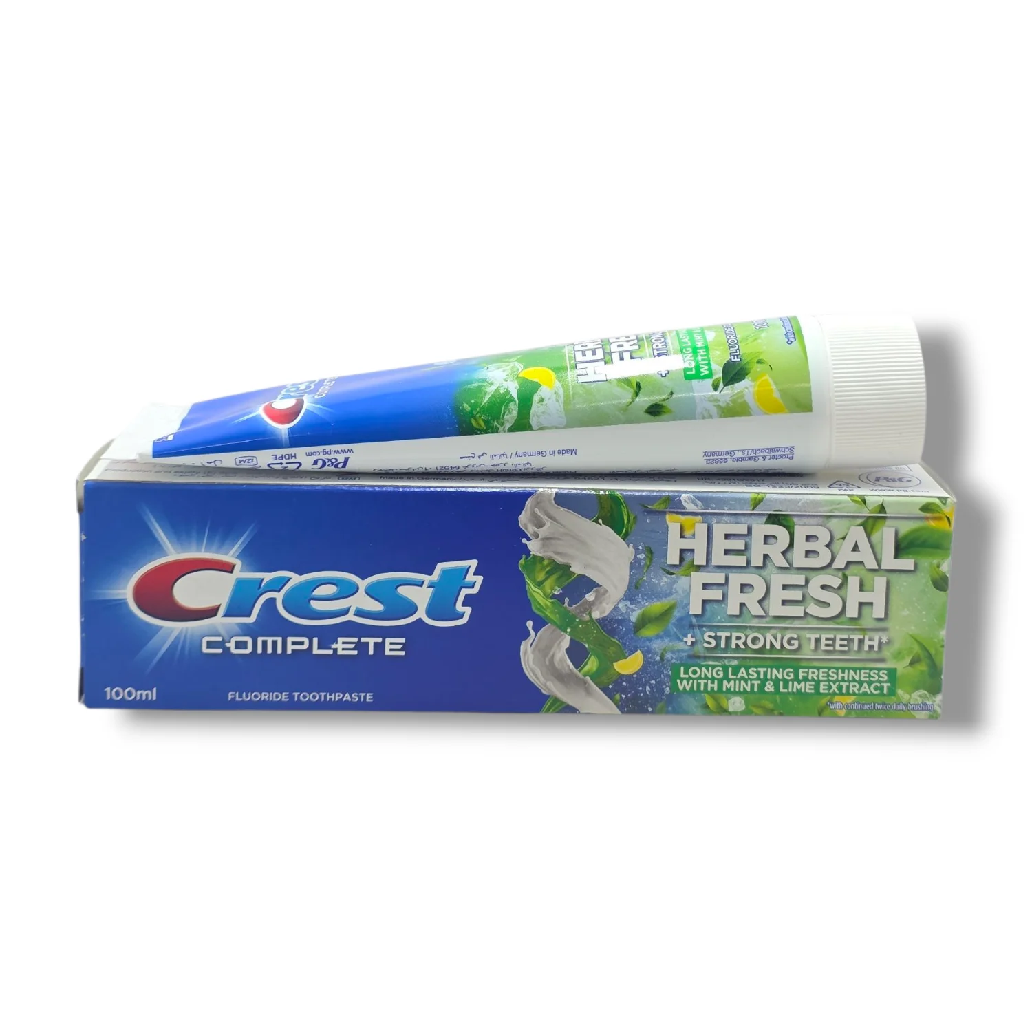  خمیر دندان کرست هربال فرش لیمو و نعنا  Crest Complete Mint & Thyme Fluoride Toothpaste 100ml 
