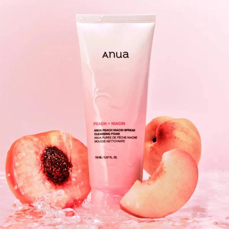  فوم شوینده روشن کننده هلو نیاسین آنوا Anua Peach Niacin Spread Cleansing Foam 