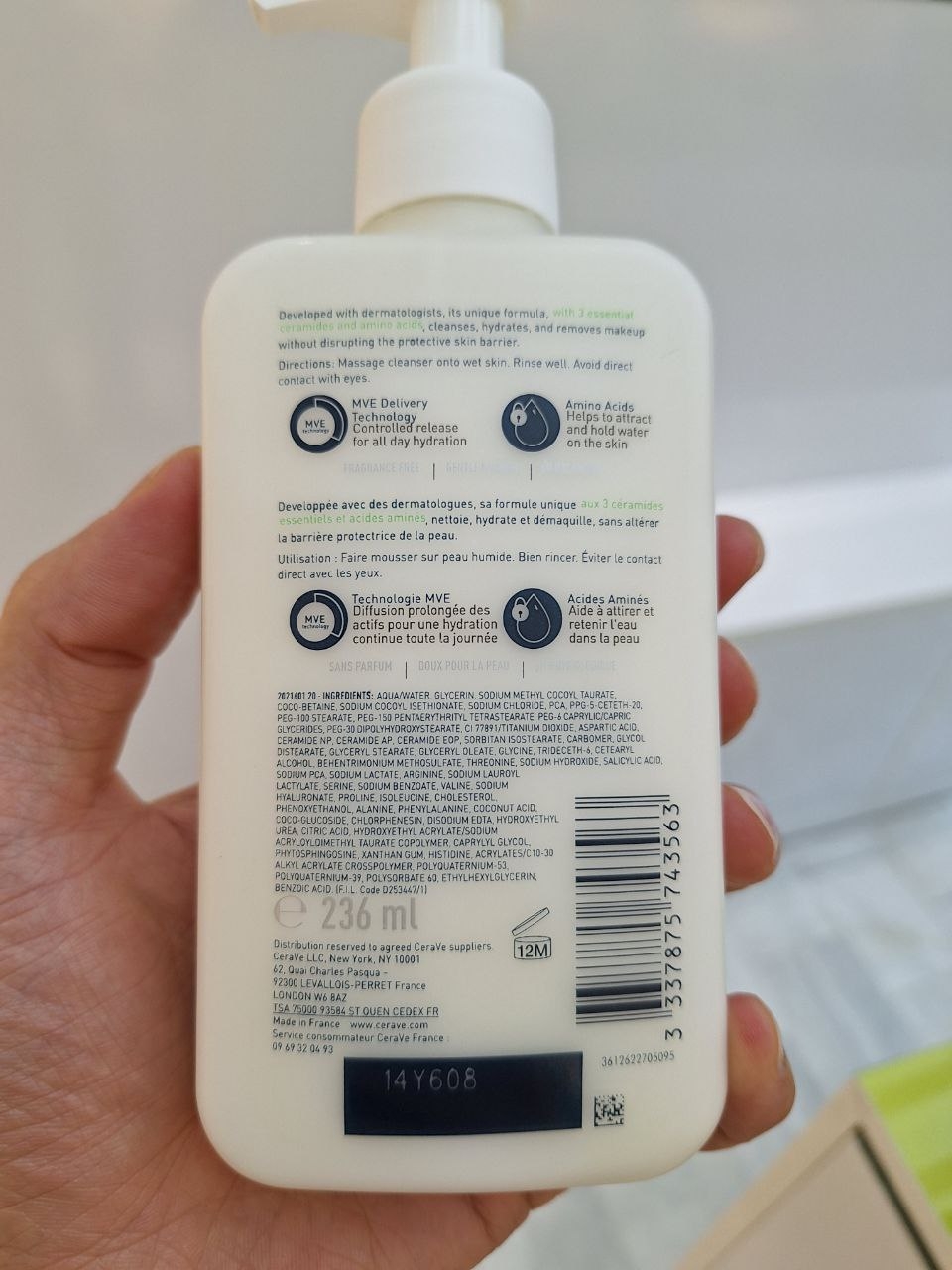  شوینده کرم فوم سراوی Cerave پوست نرمال تا خشک 236 میل 