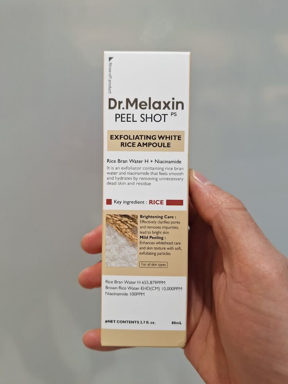  آمپول پیل شات برنج دکتر ملاکسین لایه بردار و روشن کننده پوست Dr.Melaxin Peel Shot Glow White Rice Peeling Ampoule 