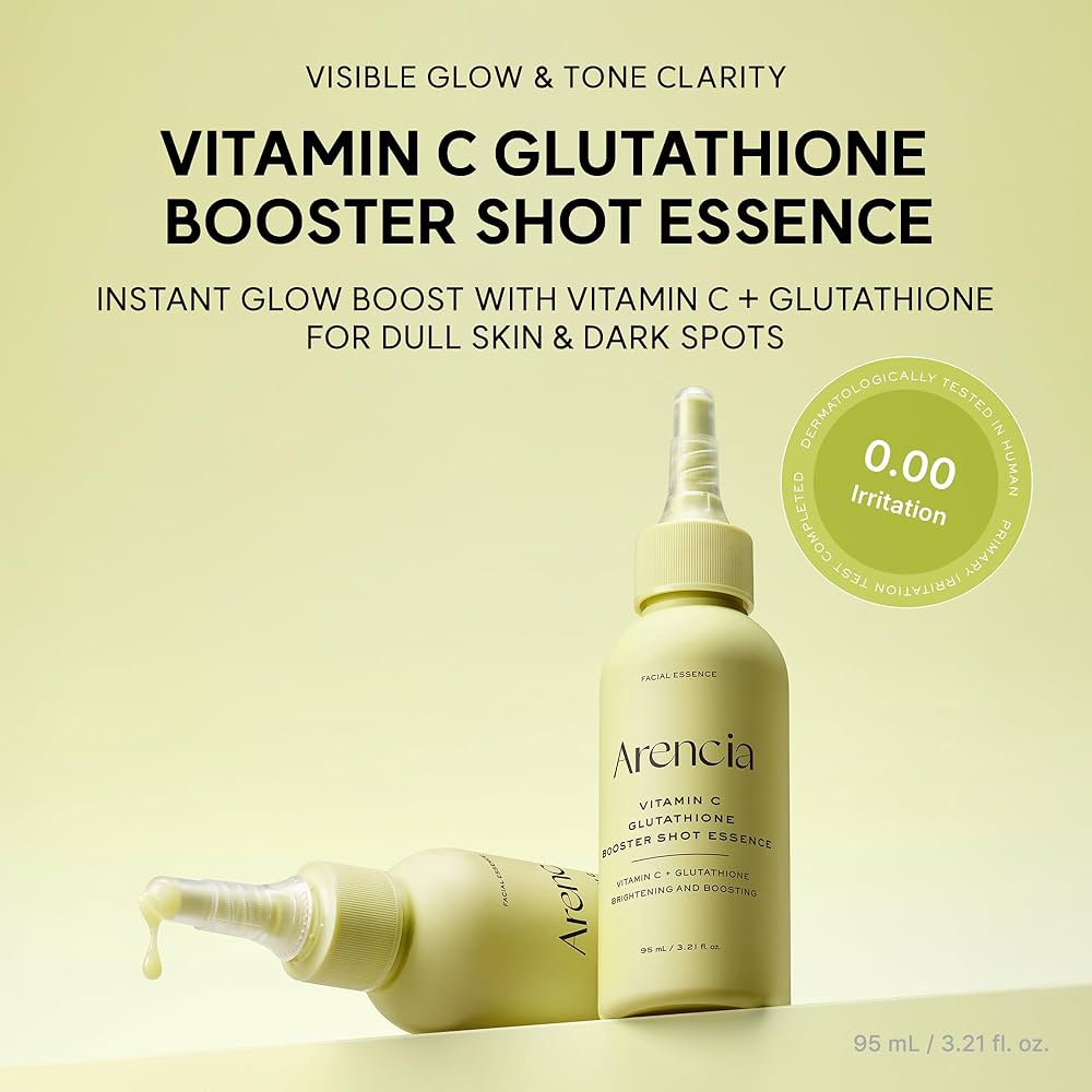  اسنس ویتامین سی و گلوتاتیون آرنسیا ضد لک، روشن کننده و تقویت سد دفاعی پوست Arencia Vitamin C Glutathione Booster Shot Es 