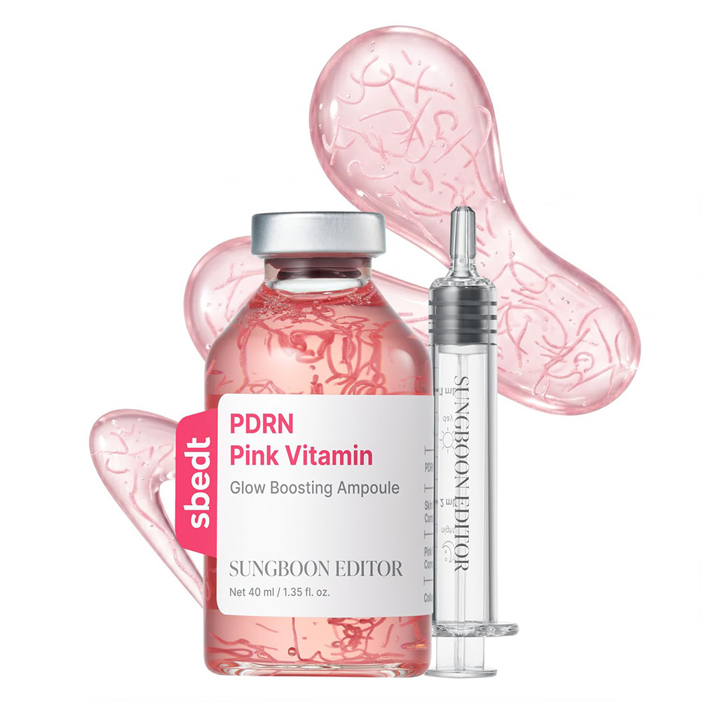 آمپول ویتامینه PDRN سانگ بون ادیتور روشن کننده و جوانساز پوست SUNGBOON EDITOR PDRN Pink Vitamin Glow Boosting Ampoule 