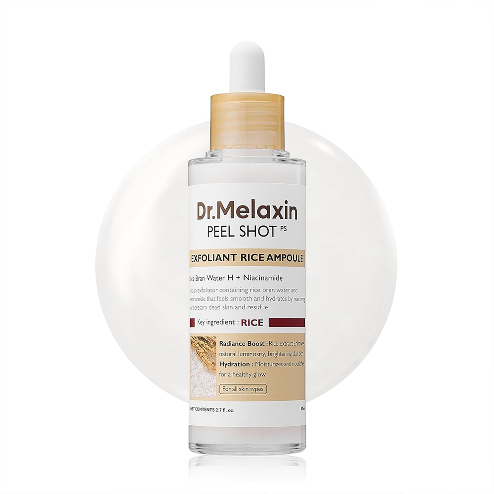  آمپول پیل شات برنج دکتر ملاکسین لایه بردار و روشن کننده پوست Dr.Melaxin Peel Shot Glow White Rice Peeling Ampoule 